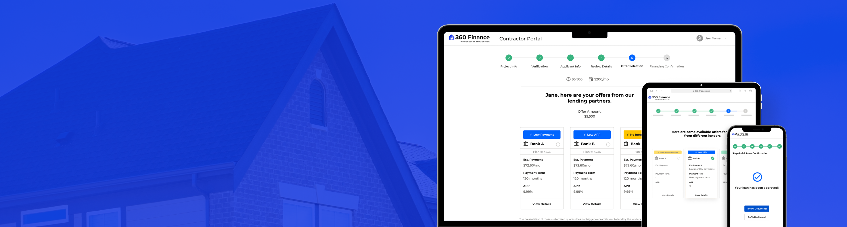 Screenshot of 360 Finance project